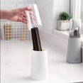 thumbnail image 2 of Utensilios De Cocina perfecl Palillos Perforados Soporte Tenedores Cucharas Almacenamiento Organizador De Drenaje De Caddy Plástico De Grado Alimenticio Blanco, 2 of 8