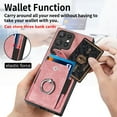 thumbnail image 3 of SaniMore Compatible with Samsung Galaxy S23 Ultra Case, Wallet Stand Elastic Credit Card Slot Magnetic Car Mount Ring Holder Premium PU Leather Protection Cover for Galaxy S23 Ultra 6.8-inch, Pink, 3 of 9