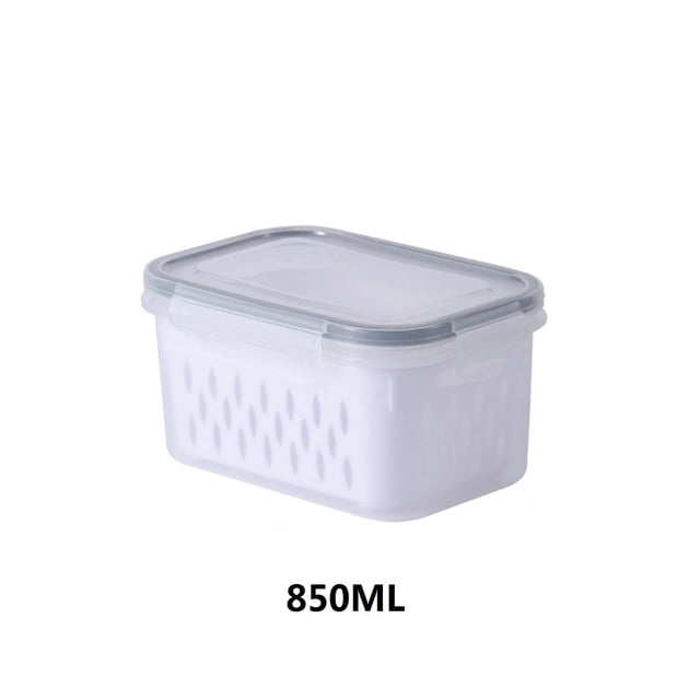 Dvumao Organisateurs et Rangement, Conteneurs de Rangement pour Fruits et Légumes pour Réfrigérateur, Conteneurs Frais avec Couvercle et Passoire, Cadeaux pour Femmes