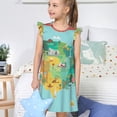thumbnail image 4 of Balery USA Tourist Map Camisón de princesa para niñas, pijama de algodón con mangas abullonadas, suave y bonito.-X-Large, 4 of 6