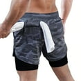 thumbnail image 2 of Mens 2 in 1 Compression Workout Shorts for Running, 2 of 6