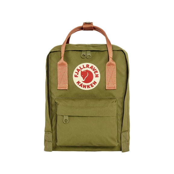 Fjallraven Kanken Mini Unisex Backpacks, Color: Foliage Green-Peach Sand