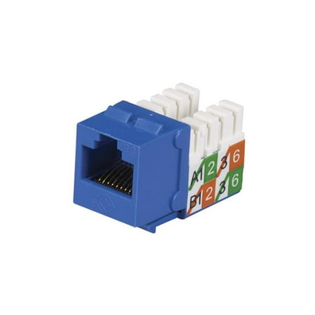 Cat5e Wiring Block - Black Box Network Services FMT920-R2 GigaBase2 CAT5e Jack Universal Wiring, Blue