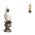thumbnail image 1 of Escultura de resina de loro abstracto animal, estatua decorativa para mesa de escritorio de interior, centro de mesa, oficina, casa, gabinete, 1 of 8