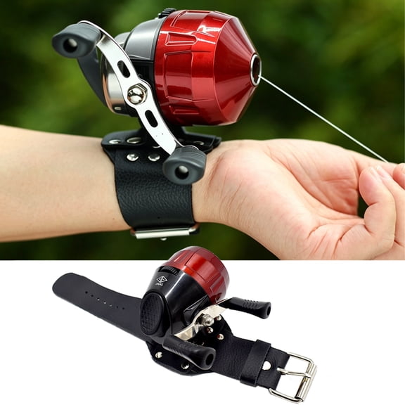 Closed-Type Anti-Tangle Reel for Fish-Shooting Slingshots with Swing Arm and Accessories