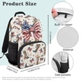 thumbnail image 7 of KUIFORTI American Flag Bow Boys Bookbag Durable Large Capacity Kids School Backpack with Multiple Storage Pockets Side Pockets for Kids Teens Elementary Middle School, 7 of 7