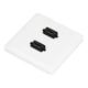 thumbnail image 1 of Placa de pared con interfaz multimedia de alta definición, 2 puertos hembra a hembra, placa de pared coaxial Ethernet, 1 of 14