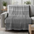 thumbnail image 2 of Grey Ombre Wooden Blanket Soft Cozy Warm Throw Blanket for Couch, Plush Fuzzy Flannel Fleece Blankets for Sofa, Farmhouse Retro Gray Wood Gradient Bed Blankets Lightweight Gifts for Women, 50"x60", 2 of 9