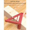 thumbnail image 5 of Regla de Orificio Triangular de 5 Pulgadas Regla de Marcado de Aleación de Aluminio Herramientas de de Construcción Cuadrada Regla de Medición de Carpintería,A, 5 of 5