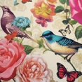 thumbnail image 6 of HAOXIT Round Tablecloth Bird Butterfly Rose Polyester Tablecover, Anti-wrinkle and smooth Table Cloth for Kitchen/Home Decoration 31-35, 6 of 8