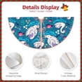 thumbnail image 4 of Daiia Swan On The Pond Drawing Merry Christmas Tree Skirt , Xmas Large Lace-up Tree Skirt, Santa Snowflakes Rustic Home Decorations New Year Party Farmhouse Decor-30", 4 of 7