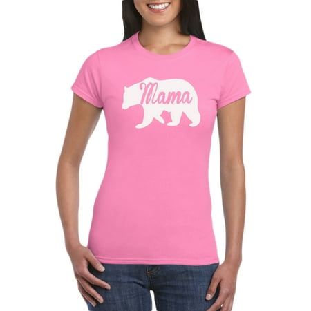 Mama Bear Graphic T-Shirt Gift Idea for Women - Unique Birthday Present For Mother, Funny Gag for New Mom, Baby Shower, Newborn Celebration