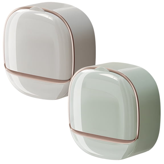 2 PCS Wall Mounted Soap Dish with Lid, Shower Soap Holder, Waterproof and Dustproof, No Drill Installation, Compact and Space Saving, Includes Closure, Ideal for Bathroom Use