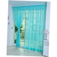 thumbnail image 3 of OUNONA Rideaux de Salon Rideaux en Voile Polyester Bleu Paon pour Propriétaires 1Pcs 39x79 Po, 3 of 4