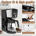 thumbnail image 7 of 12 Cup Coffee Pot Replacement for Ninja Coffee Maker CFP101 CFP201 CFP301 CFN601 CFP250A CFP300 CFP307, Borosilicate Glass Carafe with Brew-Through Lid & Sturdy Handle, 7 of 7