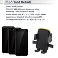 thumbnail image 4 of Unique BargainsMotorcycle Phone Mount Holder Motorbike Scooter Phone Holder for Handlebar Mount Fits 4.7"-7.2" / 119.38-182.88mm Smartphones Yellow, 4 of 7