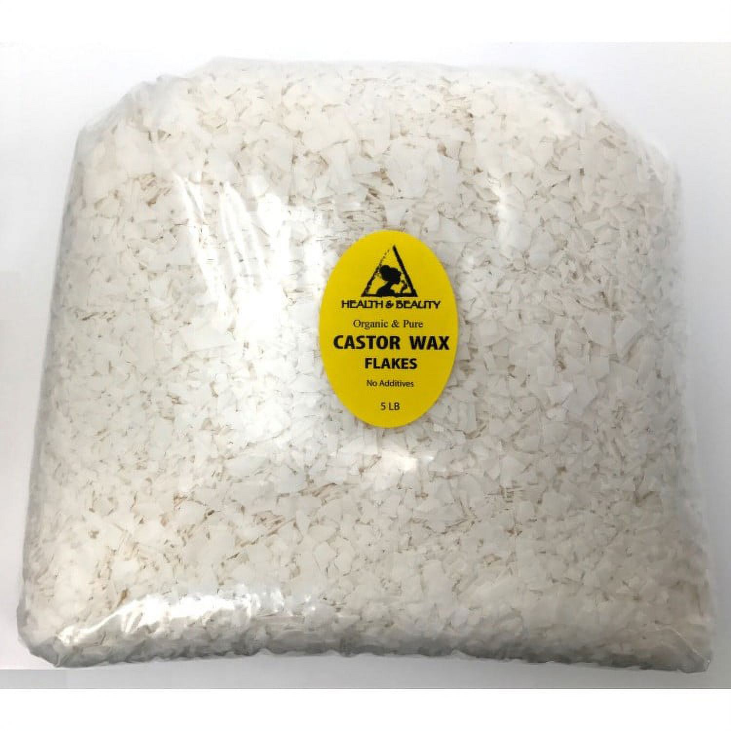 CASTOR WAX FLAKES ORGANIC VEGAN PASTILLES BEADS PREMIUM NATURAL 100% PURE 5 LB