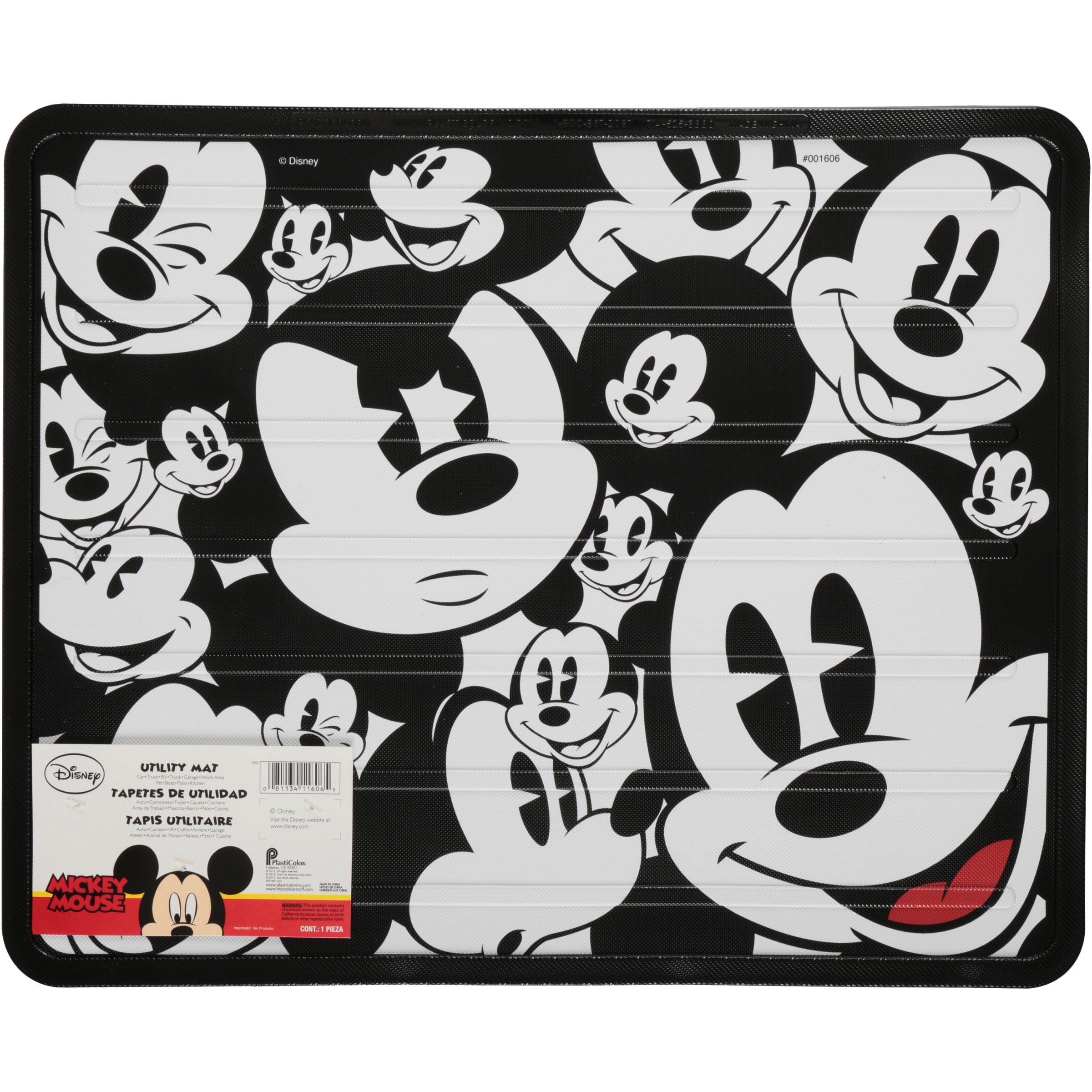 Plasticolor Mickey Mouse Universal Fit Automotive Utility Mat, Vinyl, Black, 1 Piece - image 2 of 4
