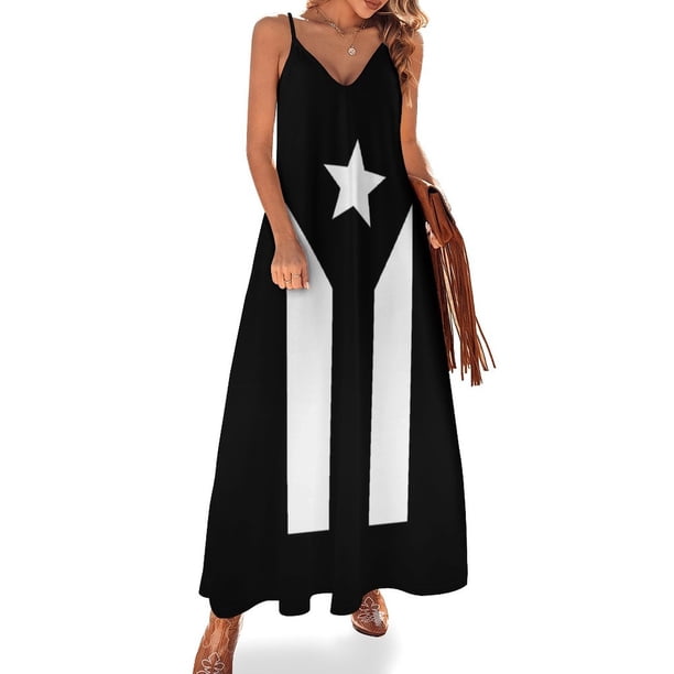 PUERTO RICO BLACK FLAG Vestido sin mangas vestidos para mujer diseñador de lujo fiesta elegante chic vestidos de mujer promoción
