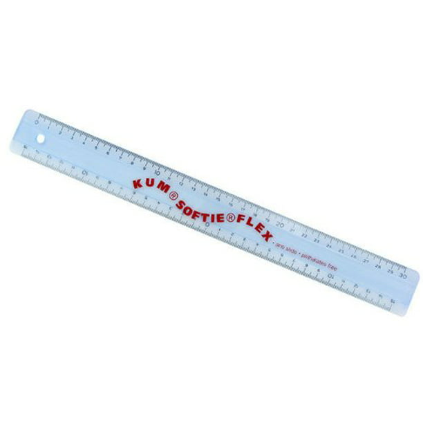 Kum 225.10.19 30cm Softie Flex Extremely Flexible Ruler with Double ...