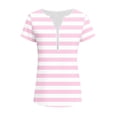 thumbnail image 4 of Kezqiaxn Blouses for Women Dressy Casual Zipper Short Sleeve V-Neck Work Shirts with Pocket Loose Tunic Blouses, 4 of 6