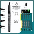 thumbnail image 6 of Manuscript Callicreative Italic Markers 4/Pkg-Black, Assorted Tips, 6 of 8
