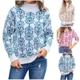 thumbnail image 4 of Hot6sl Chandail Tricoté Patchwork Rayé pour Femmes avec Manches Longues et Col Rond, 4 of 8