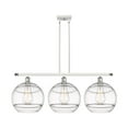 thumbnail image 3 of 516-3I-BB-G556-12CL Innovations Lighting Rochester - 3 Light Stem Hung Island In Industrial Style-13.88 Inches Tall and 38.5 Inches Wide-Brushed Brass, 3 of 7