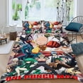 thumbnail image 2 of One-Punch Man Conjunto de sábanas temático, trío de piezas, cómodo y amigable con la piel, diseño único, regalo de decoración para el hogar para familiares, amigos y fans,173cm *218cm, 2 of 6
