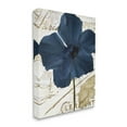 thumbnail image 3 of Stupell Industries Bold Blue Flower Petals Vintage Butterfly Script Graphic Art Gallery Wrapped Canvas Print Wall Art, Design by Mindy Sommers, 3 of 7