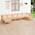 thumbnail image 2 of vidaXL 7 Piece Patio Lounge Set Solid Pinewood Black, 2 of 40