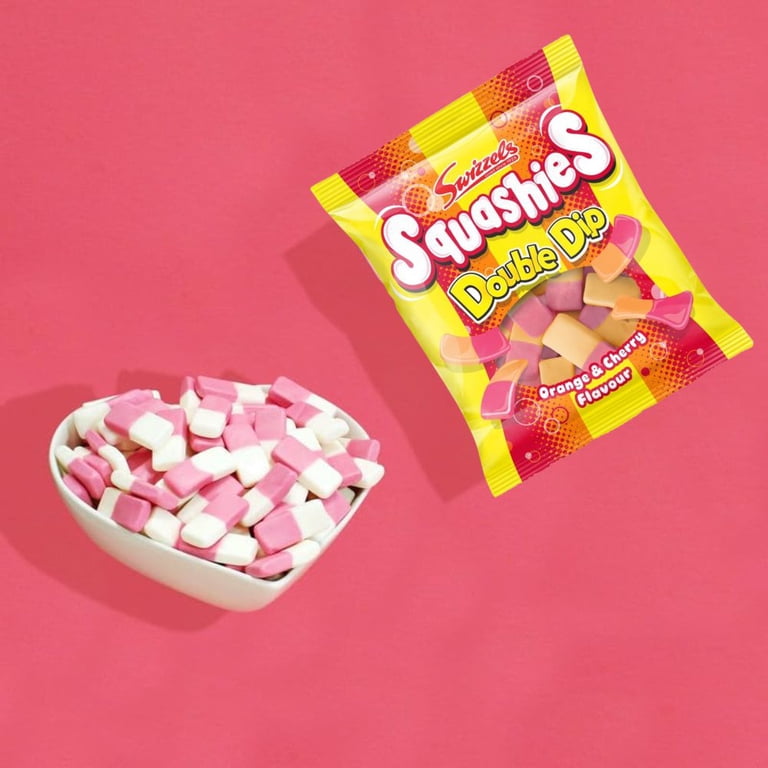 Swizzels Squashies Double Dip Orange & Cherry Flavour 120g (Pack