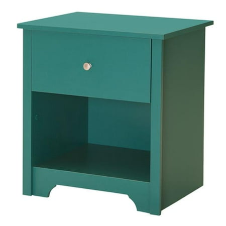 South Shore 9027062 Vito 1-Drawer Night Stand - Turquoise