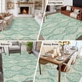 thumbnail image 5 of 5'x8' Area Rugs, Southwestern Teal Boho Indoor Outdoor Area Rug for Living Room Bedroom, Vintage Mexican Ethnic Flowers Washable Bathroom Rugs Kitchen Floor Carpet Mats Home Decor Aesthetic, 5 of 8