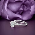 thumbnail image 3 of Beautiful Unique Art Deco 2.00 Carat Oval Cut Diamond Moissanite Engagement Ring, Wedding Ring, One Matching Band In 925 Sterling Silver With 18K White Gold Plating Gift For Her, Promise Ring, 3 of 3