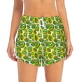 thumbnail image 2 of Goofa Watercolor Kiwi Fruits Summer Printed Women 2 in 1 Running Shorts,Quick Dry Athletic Workout Shorts,High Waisted Athletic Shorts with Liner Pockets-XX-Large, 2 of 9