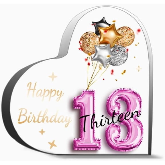 13Rd Birthday Gifts For Girls 13 Year Old Girl Birthday Gifts 13Rd Birthday Gifts 13Rd Birthday Deco Decor Acrylic Heart Gifts Sign Office Art Decorations