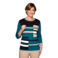 thumbnail image 2 of Alfred Dunner Sweater Color Block Cotton Acrylic (Milard, 3X) Multi, 2 of 2