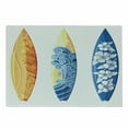 thumbnail image 1 of Surf Cutting Board, Ornate Colorful Surfboards Vocation Fun Water Sports Moving Waves Lifestyle, Decorative Tempered Glass Cutting and Serving Board, Small Size, Blue Orange Yellow, by Ambesonne, 1 of 1