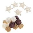 thumbnail image 1 of Bolas de mimbre,Adornos de decoración de bolas de mimbre de ratán,Adorno de mesa de fiesta de Navidad de boda,Rellenos de jarrón de decoración colgante de árbol de Navidad,Decoración del Gloria Bolas de mimbre, 1 of 9