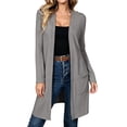 thumbnail image 2 of cocolona Long Cardigans for Women LightWeight Long Sleeve Open Front Casual Solid Color Cardigan Tops, 2 of 8