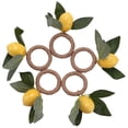 thumbnail image 2 of Anillos para servilletas Yuxing forma de limón soporte mesa comedor verde amarillo D, 2 of 5
