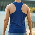 thumbnail image 4 of Taqqpue Tank Tops for Men Casual Solid Color Crew Neck Sleeveless Workout Shirts Quick Dry Athletic Bodybuilding Gym Performance Tee Shirts for Swim Beach, 4 of 8