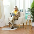 thumbnail image 5 of Teddy Sherpa Arm Chair Modern Accent Single Sofa Comfy Upholstered Club Chair Living Room, White, 5 of 9