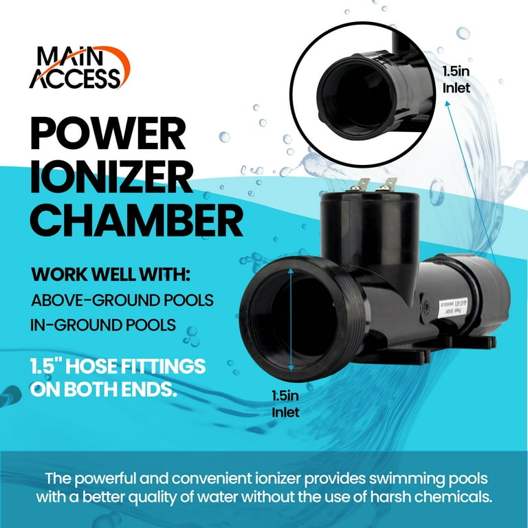 Main Access Replacement Chamber for Power Ionizer Pool Treatment