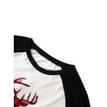 thumbnail image 6 of Seyurigaoka Matching Family Christmas Pajamas, Deer Raglan Tops + Plaid Pants, 6 of 8