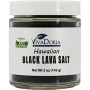 Hawaiian Black Lava Salt (Fine Grain) Black Sea Salt (5 oz glass jar)