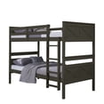 thumbnail image 6 of Home Design Exeter Twin Over Twin Solid Wood Bunk Bed Frame with Guardrails and Ladder, Dark Gray, Easy Assembly, 6 of 13