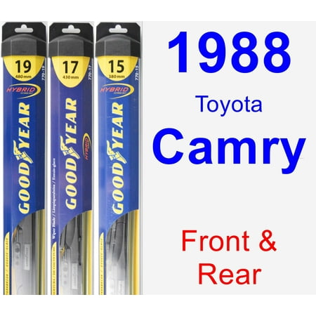 1988 Toyota Camry - 1988 Toyota Camry Wiper Blade Set/Kit (Front & Rear) (3 Blades) - Hybrid