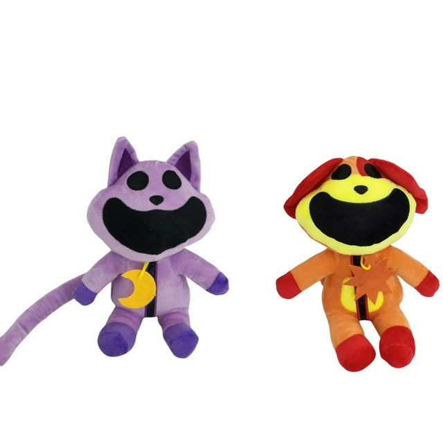 2pcs Figure Plush Set- Poppy Playtime Chapter 3 Smiling Critters CatNap Plush and DogDay Plush for Kids and Adults